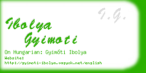 ibolya gyimoti business card